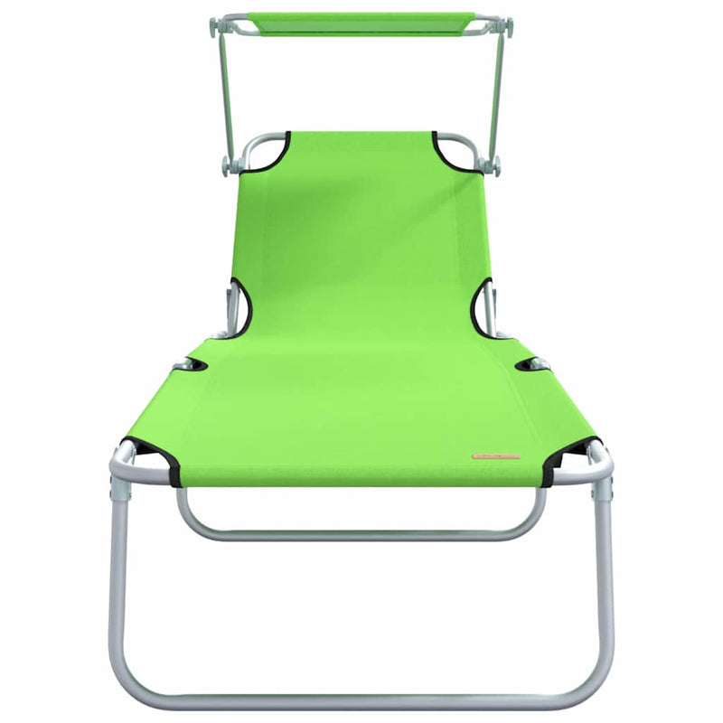 vidaXL Napozó 2-személy 2 pcs Zöld 58 x 188 x 77cm szövet