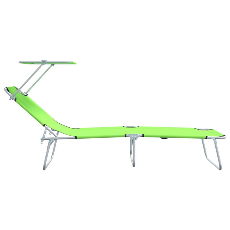 vidaXL Napozó 2-személy 2 pcs Zöld 58 x 188 x 77cm szövet