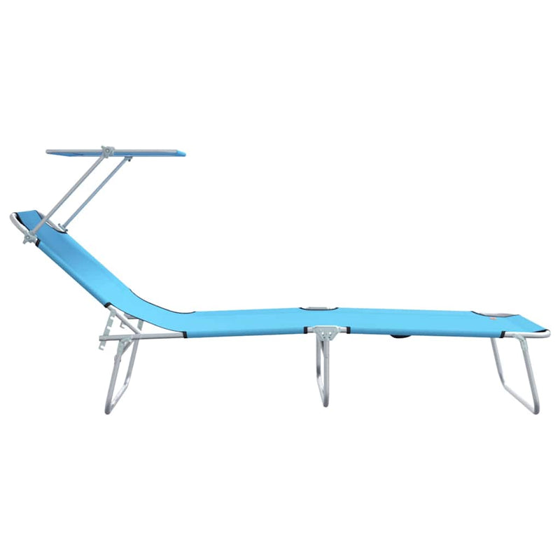 vidaXL Napozó 2-személy 2 pcs Kék 58 x 188 x 77cm szövet