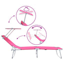 vidaXL Napozó 2 pcs Rózsaszín 58 x 188 x 77cm Poliészter