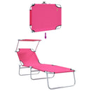 vidaXL Napozó 2 pcs Rózsaszín 58 x 188 x 77cm Poliészter