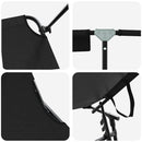 vidaXL Összecsukható nyugágy 2 pcs Fekete 56 x 190 x 81cm szövet