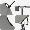 vidaXL Összecsukható nyugágy 2 pcs Szürke 56 x 190 x 81cm szövet