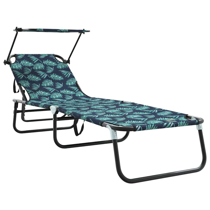 vidaXL Összecsukható nyugágy 2 pcs Zöld 56 x 190 x 81cm szövet