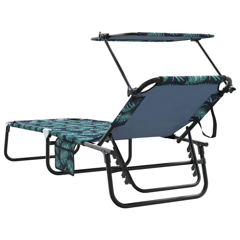 vidaXL Összecsukható nyugágy 2 pcs Zöld 56 x 190 x 81cm szövet