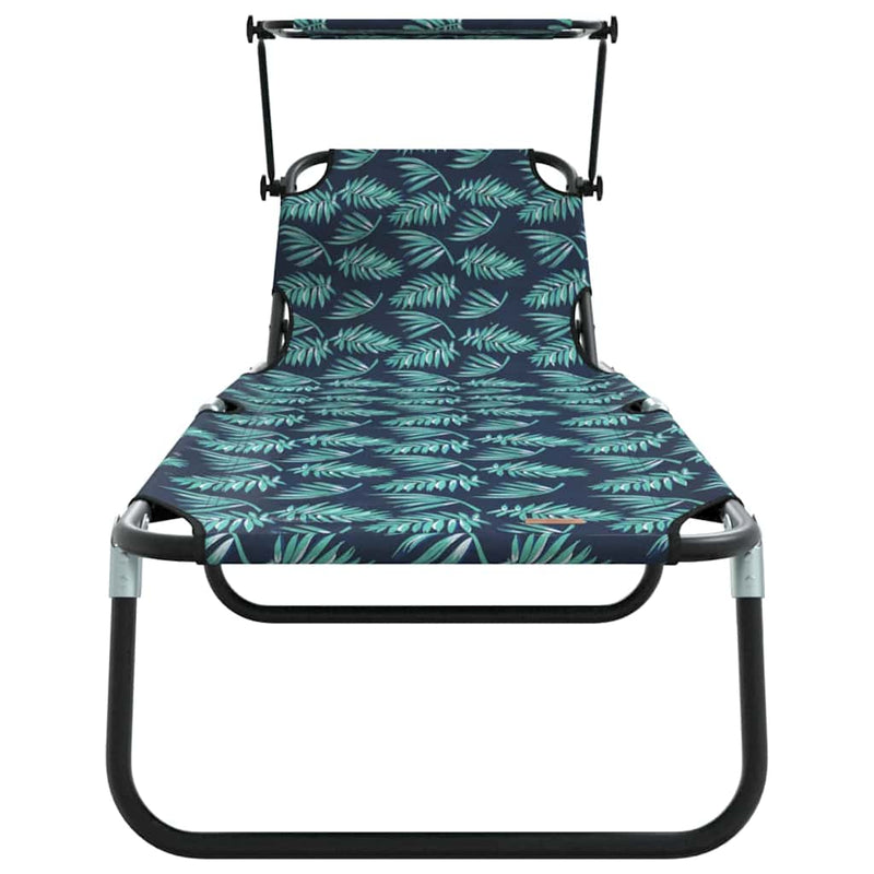 vidaXL Összecsukható nyugágy 2 pcs Zöld 56 x 190 x 81cm szövet