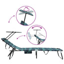 vidaXL Összecsukható nyugágy 2 pcs Zöld 56 x 190 x 81cm szövet