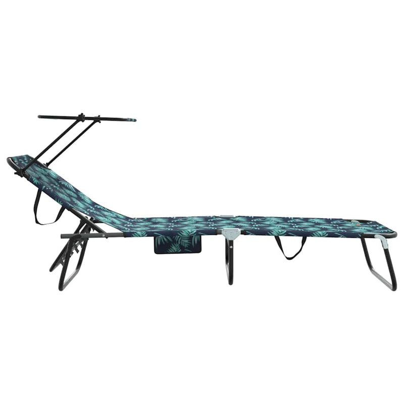 vidaXL Összecsukható nyugágy 2 pcs Zöld 56 x 190 x 81cm szövet