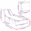 vidaXL Összecsukható nyugágy 1-személy Fekete 56 x 189 x 87cm szövet