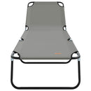 vidaXL Összecsukható nyugágy 2 pcs Szürke 56 x 189 x 87cm szövet