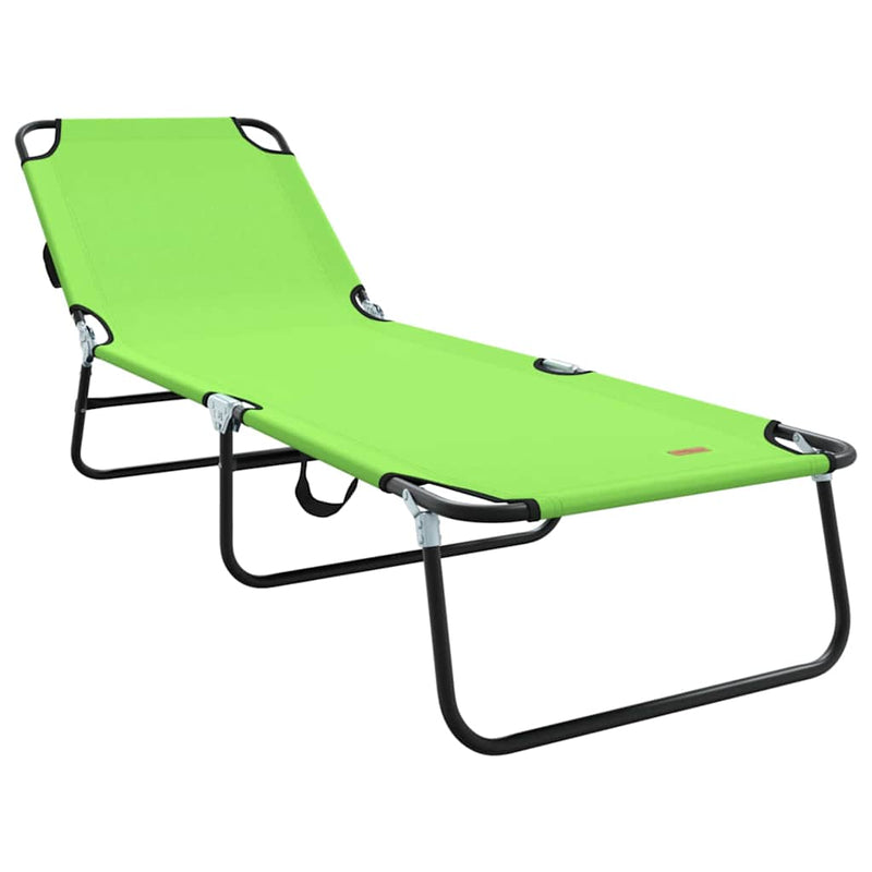 vidaXL Összecsukható nyugágy 2 pcs Zöld 56 x 189 x 87cm szövet