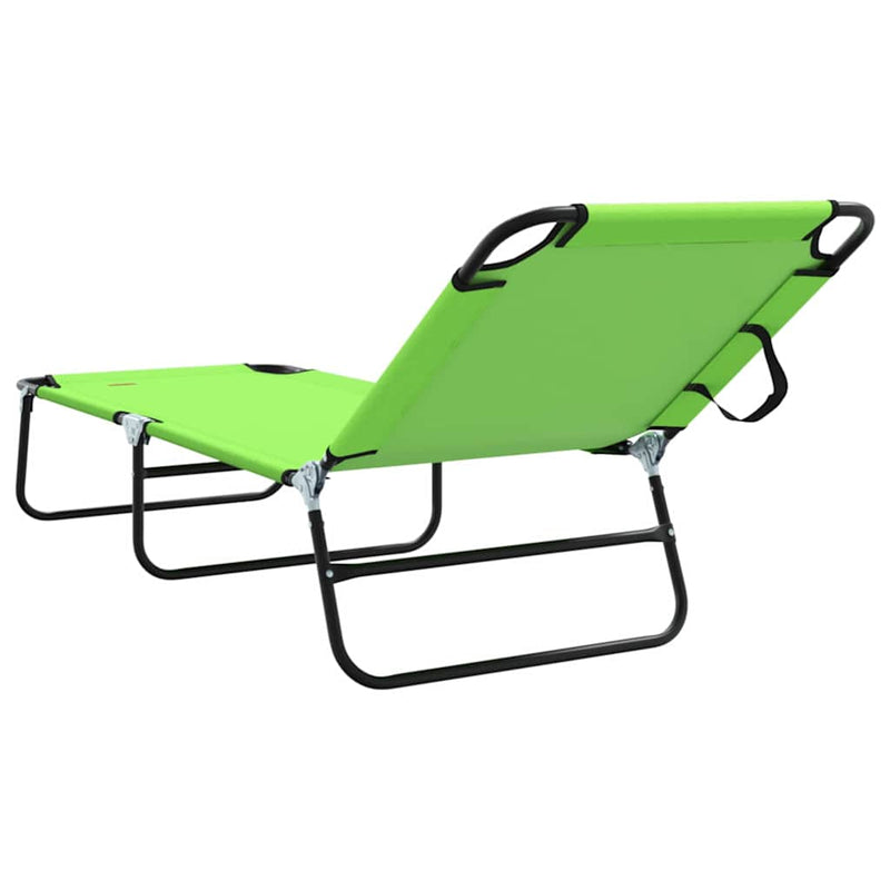 vidaXL Összecsukható nyugágy 2 pcs Zöld 56 x 189 x 87cm szövet
