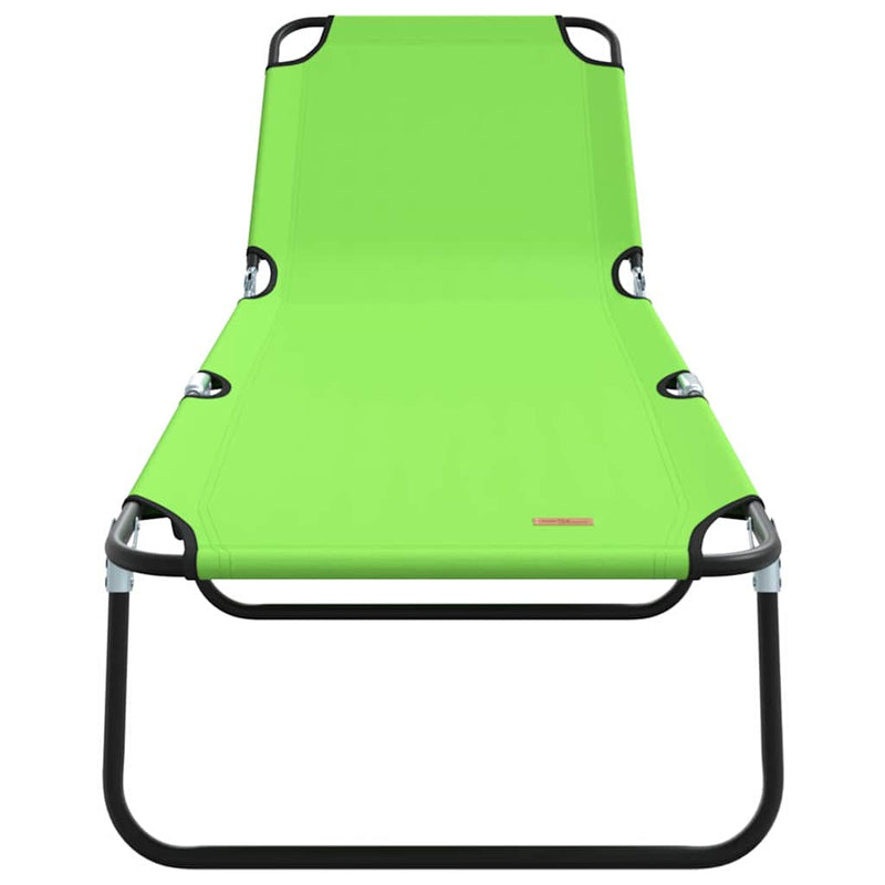 vidaXL Összecsukható nyugágy 2 pcs Zöld 56 x 189 x 87cm szövet