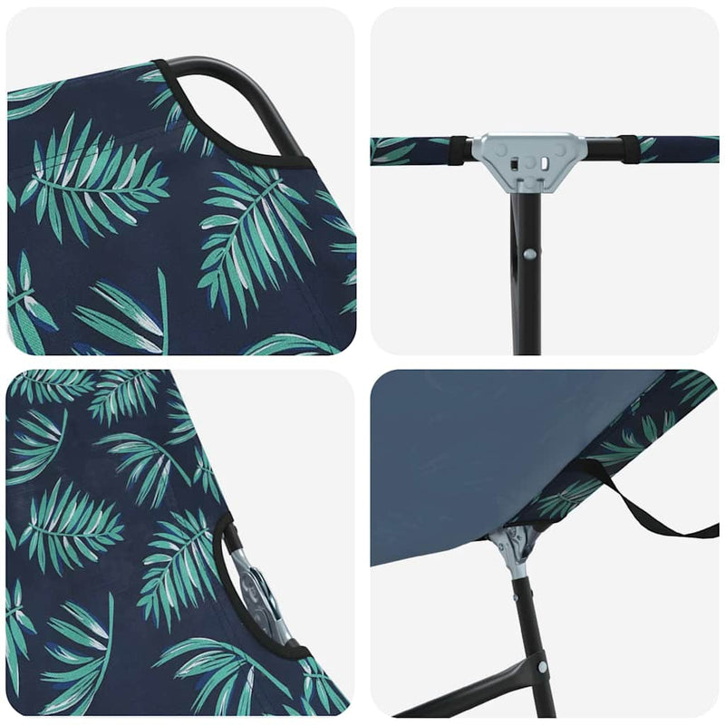 vidaXL Összecsukható nyugágy 2 pcs Zöld 56 x 189 x 87cm szövet