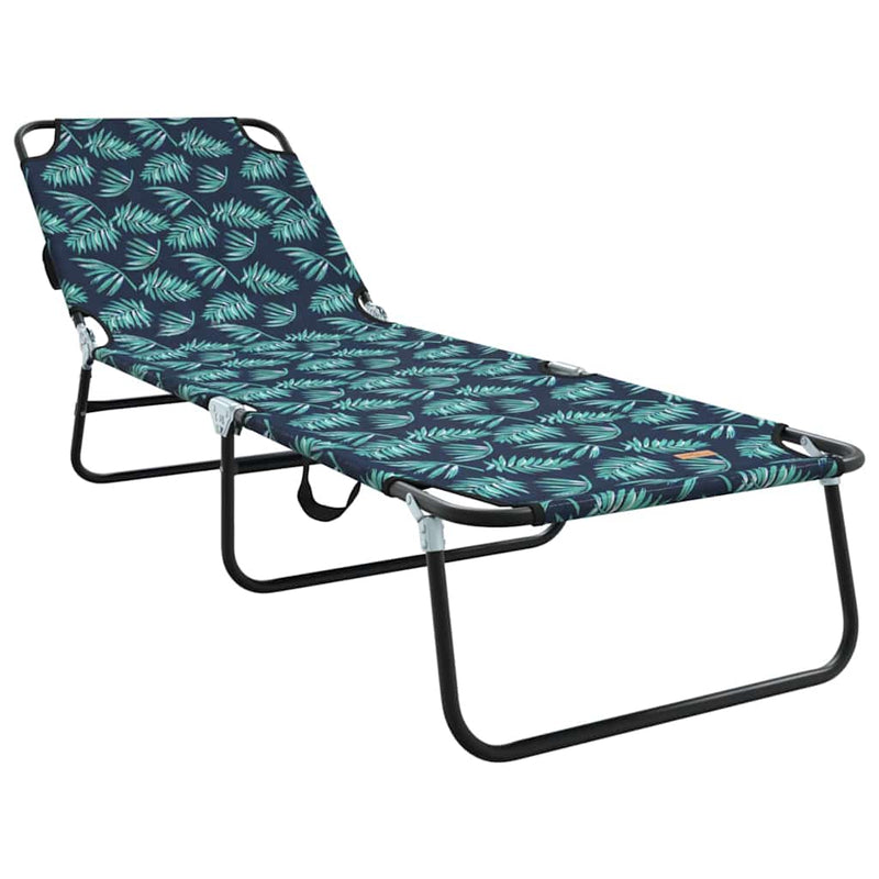 vidaXL Összecsukható nyugágy 2 pcs Zöld 56 x 189 x 87cm szövet
