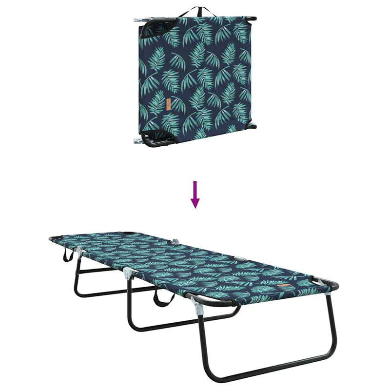 vidaXL Összecsukható nyugágy 2 pcs Zöld 56 x 189 x 87cm szövet
