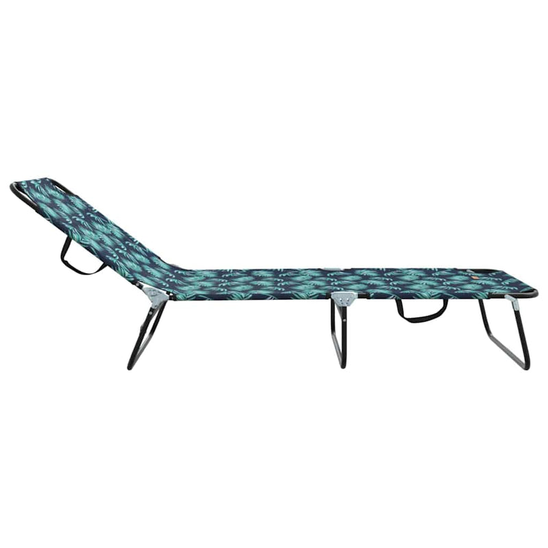 vidaXL Összecsukható nyugágy 2 pcs Zöld 56 x 189 x 87cm szövet