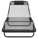 vidaXL Összecsukható nyugágy Fekete 182 x 55 x 85.5 cm Textilén