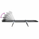 vidaXL Összecsukható nyugágy Fekete 182 x 55 x 85,5 cm Textilén