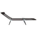 vidaXL Összecsukható nyugágy Fekete 182 x 55 x 85,5 cm Textilén