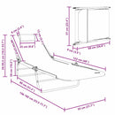 vidaXL Összecsukható nyugágy Fekete 182 x 55 x 85.5 cm Textilén