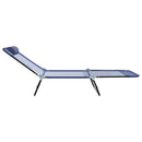 vidaXL Összecsukható nyugágy Sötétkék 182 x 55 x 85,5 cm Textilén