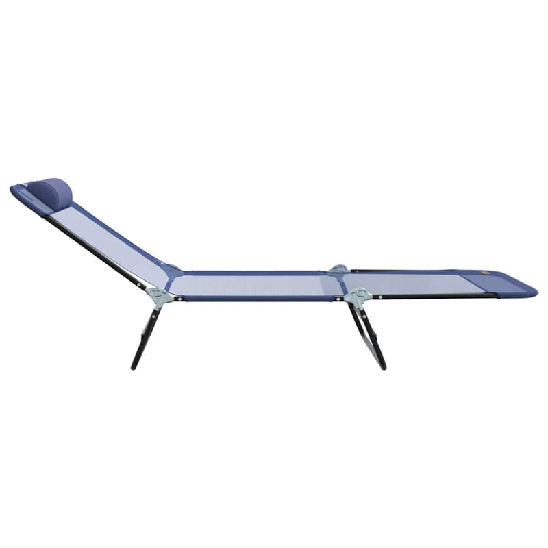 vidaXL Összecsukható nyugágy Tengerészkék 182 x 55 x 85.5 cm Textilén