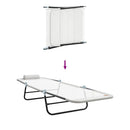 vidaXL Összecsukható nyugágy 2 pcs Krém 182 x 55 x 85,5 cm Textilén