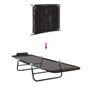 vidaXL Összecsukható nyugágy 2 pcs Fekete 182 x 55 x 85,5 cm Textilén