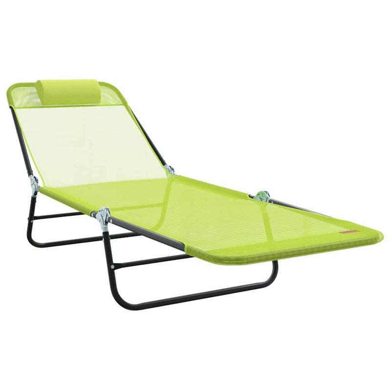 vidaXL Összecsukható nyugágy 2 pcs Zöld 182 x 55 x 85.5 cm Textilén