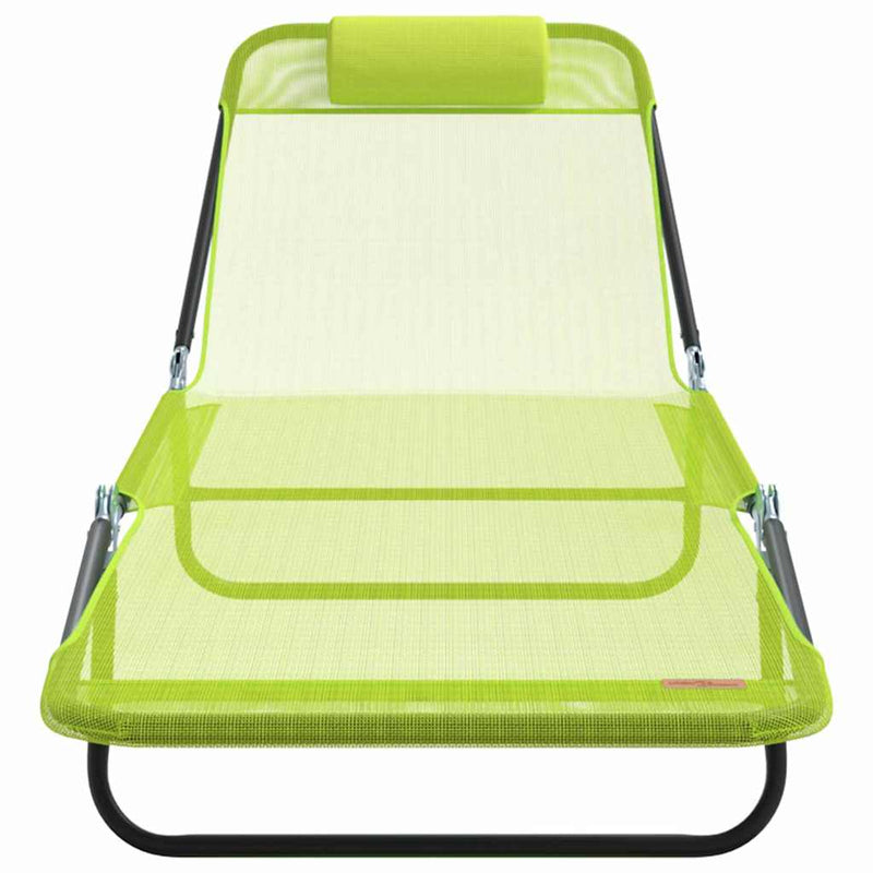 vidaXL Összecsukható nyugágy 2 pcs Zöld 182 x 55 x 85.5 cm Textilén