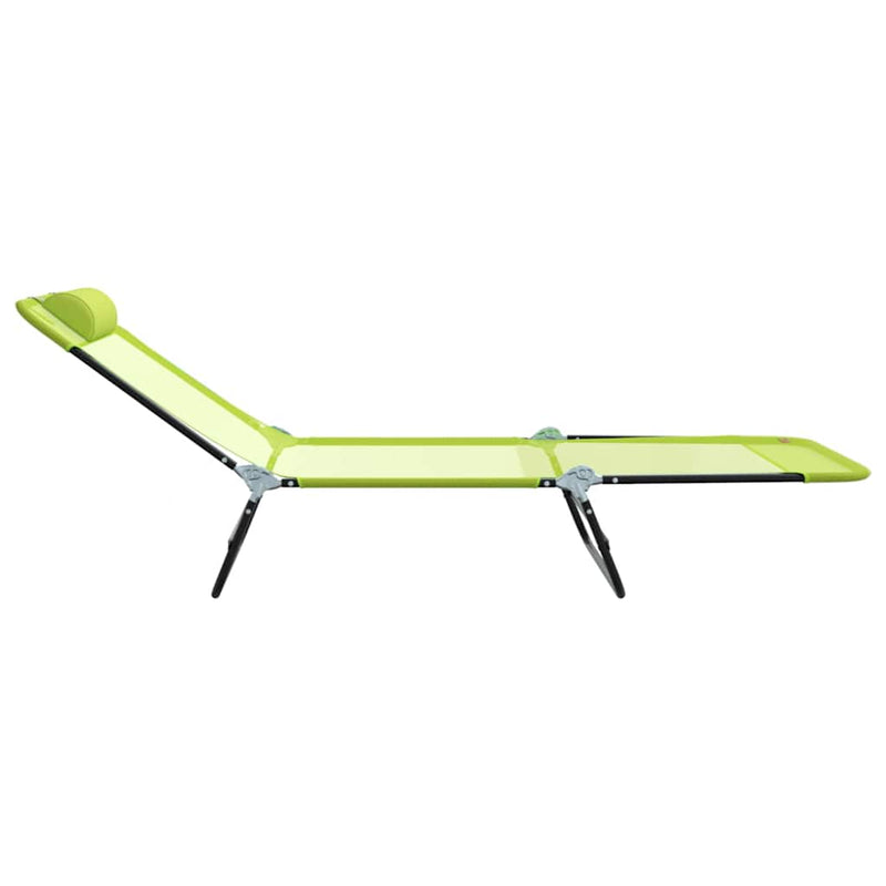 vidaXL Összecsukható nyugágy 2 pcs Zöld 182 x 55 x 85.5 cm Textilén