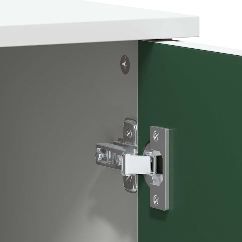 vidaXL Táblafesték Szekrény polcokkal tárolóval ajtóval Fehér Faanyag