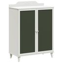 vidaXL Táblafesték Szekrény polcokkal tárolóval ajtóval Fehér Faanyag