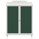 vidaXL Táblafesték Szekrény polcokkal tárolóval ajtóval Fehér Faanyag