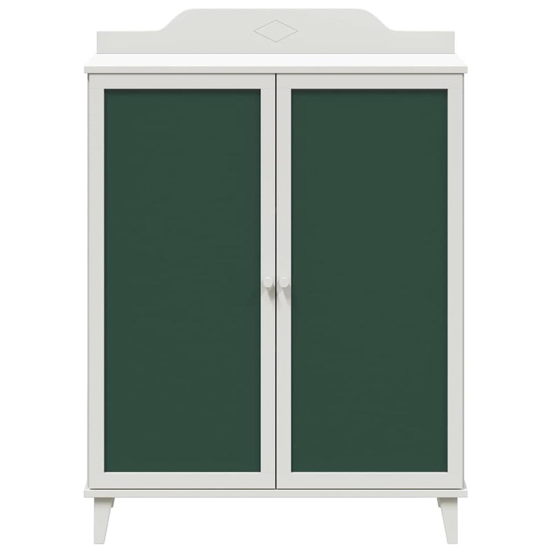 vidaXL Táblafesték Szekrény polcokkal tárolóval ajtóval Fehér Faanyag