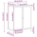 vidaXL Táblafesték Szekrény polcokkal tárolóval ajtóval Fehér Faanyag