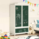 vidaXL Krétával Írt Dresser ROROS Fehér 90 x 45 x 165 cm Faanyag