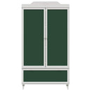 vidaXL Krétával Írt Dresser fiókkal polcokkal tárolóval Fehér Faanyag