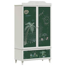 vidaXL Krétával Írt Dresser ROROS Fehér 90 x 45 x 165 cm Faanyag