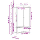 vidaXL Krétával Írt Dresser ROROS Fehér 90 x 45 x 165 cm Faanyag