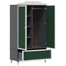 vidaXL Krétával Írt Dresser ROROS Szürke és Fehér 90 x 45 x 165 cm