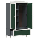 vidaXL Krétával Írt Dresser fiókkal polcokkal Szürke és fehér Faanyag