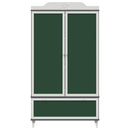 vidaXL Krétával Írt Dresser fiókkal polcokkal Szürke és fehér Faanyag