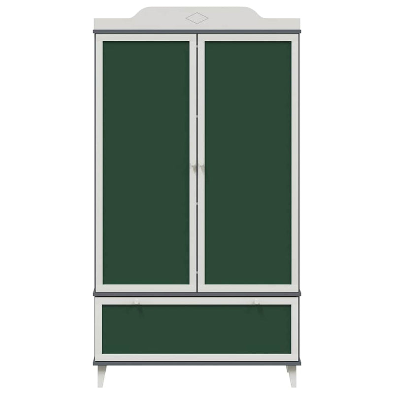 vidaXL Krétával Írt Dresser fiókkal polcokkal Szürke és fehér Faanyag