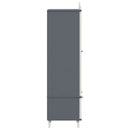 vidaXL Krétával Írt Dresser fiókkal polcokkal Szürke és fehér Faanyag