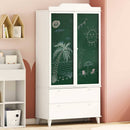 vidaXL Krétával Írt Dresser ROROS Fehér 90 x 45 x 180 cm Faanyag