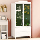 vidaXL Krétával Írt Dresser fiókkal polcokkal tárolóval Fehér Faanyag