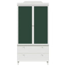 vidaXL Krétával Írt Dresser fiókkal polcokkal tárolóval Fehér Faanyag