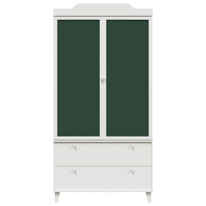 vidaXL Krétával Írt Dresser fiókkal polcokkal tárolóval Fehér Faanyag